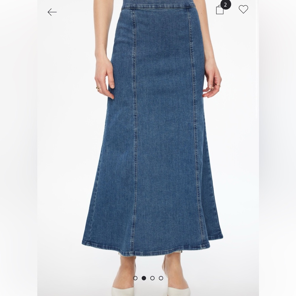Stretchy Denim A-Line Skirt